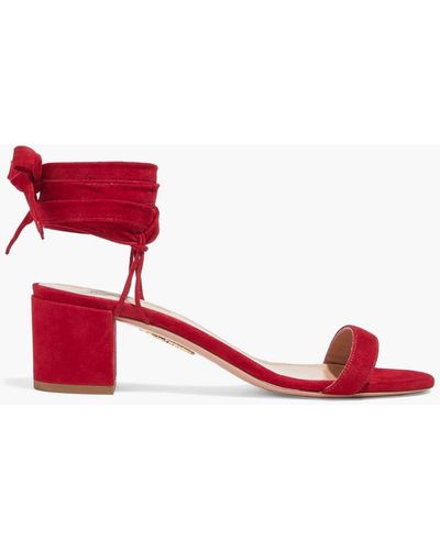 Aquazzura Noha sandalen aus veloursleder - Rot