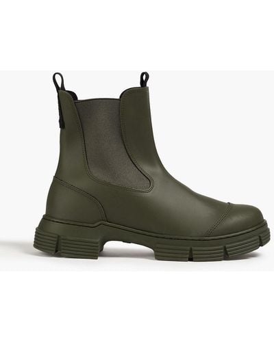 Ganni Ankle boots aus gummi - Grün