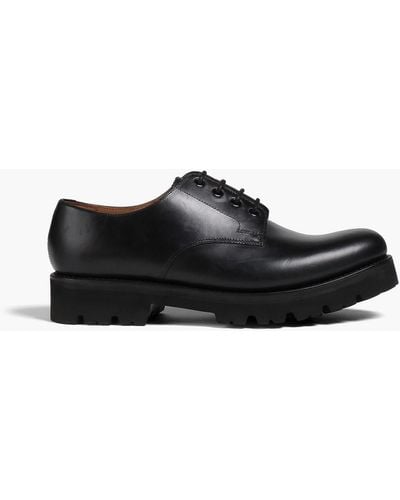 Grenson Leather Derby Shoes - Black