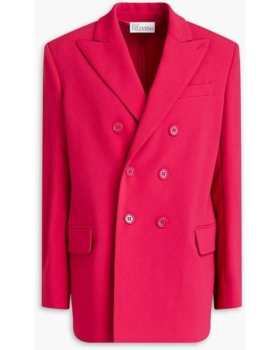 RED Valentino Double-breasted Crepe Blazer - Pink