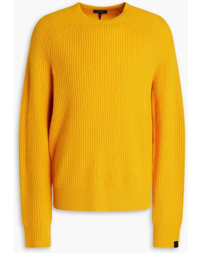 Rag & Bone Pierce Ribbed Cashmere Sweater - Yellow