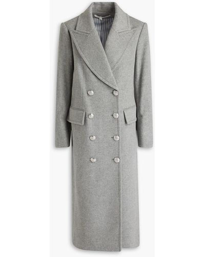 Veronica Beard Nalida Double-breasted Wool And Cashmere-blend Felt Coat - Grey