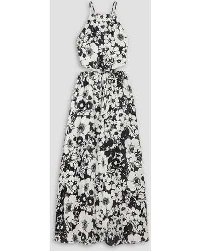 Faithfull The Brand La Piedra Cutout Floral-print Linen Maxi Dress - White