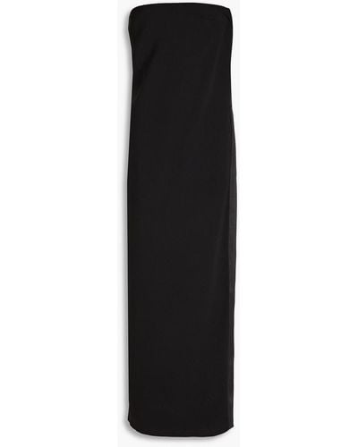 16Arlington Blaise Strapless Satin-paneled Crepe Maxi Dress - Black