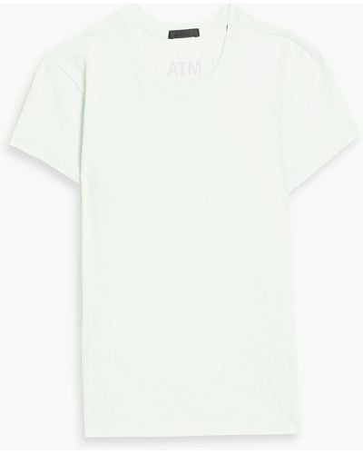 ATM T-shirt aus baumwoll-jersey mit flammgarneffekt - Weiß