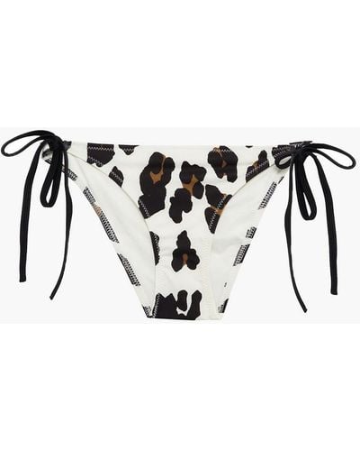 Solid & Striped Tief sitzendes bikini-höschen mit leopardenprint - Schwarz