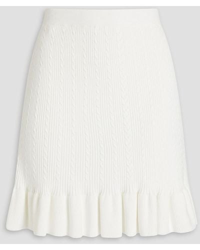 Sandro Soline Cable-knit Mini Skirt - White