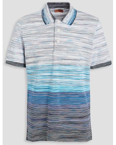 Missoni Space-dyed Cotton Polo Shirt - Blue