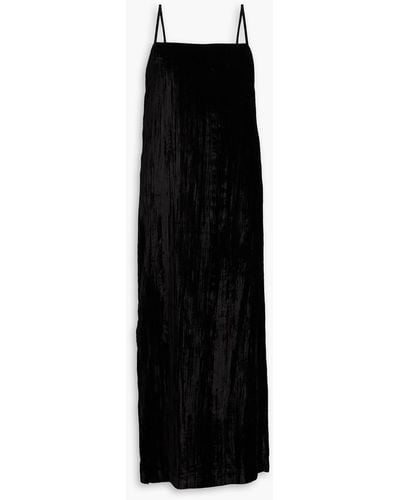 Loulou Studio Etina Crushed Velvet Maxi Dress - Black