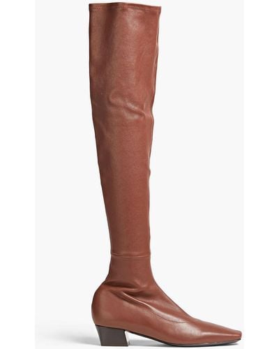 BY FAR Colette Stretch-leather Knee Boots - Brown