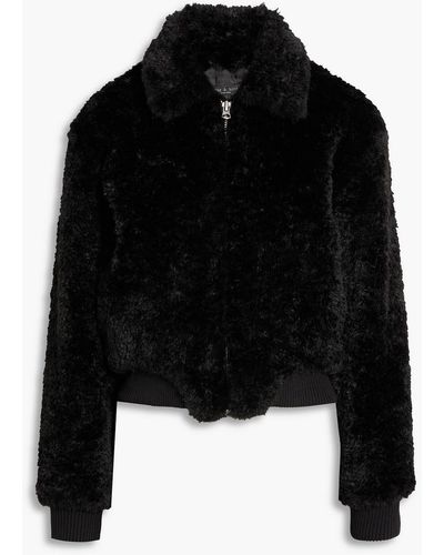 Rag & Bone Nikki Faux Fur Jacket - Black