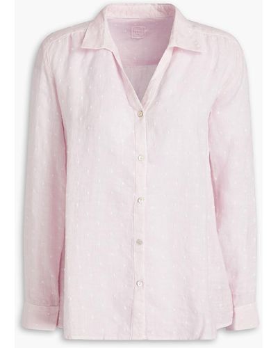 120% Lino Swiss-dot Linen Shirt - Pink