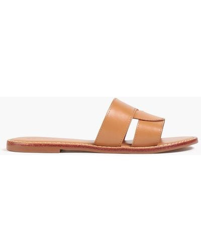 Soludos Shea Leather Slides - Brown