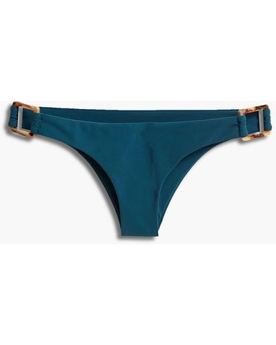 Anemos Buckle-embellished Low-rise Bikini Briefs - Blue