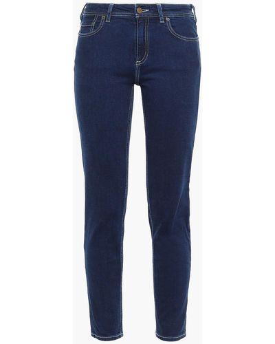 Acne Studios Climb Cropped Mid-rise Skinny Jeans - Blue