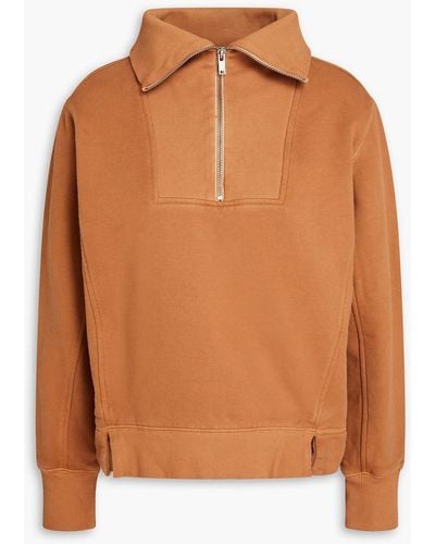 Alex Mill Cotton-fleece Half-zip Sweatshirt - Orange