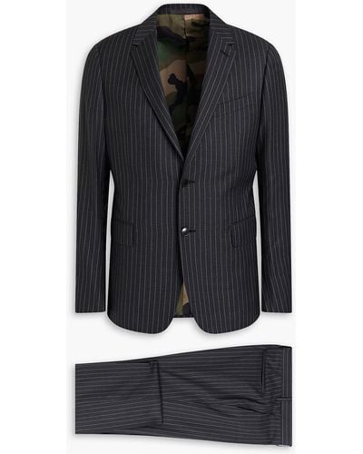 Valentino Pinstriped Wool Suit - Grey