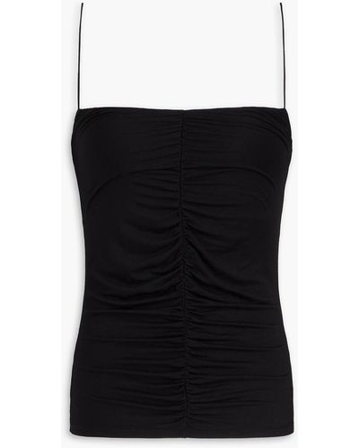 Enza Costa Ruched Jersey Camisole - Black