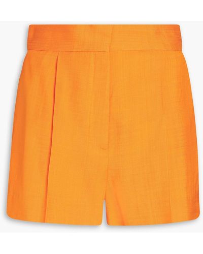 Sandro Pleated Canvas Shorts - Orange