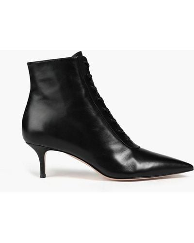 Gianvito Rossi Gillian Leather Ankle Boots - Black
