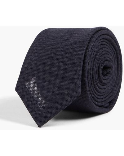 Thom Browne Wool-crepe Tie - Blue