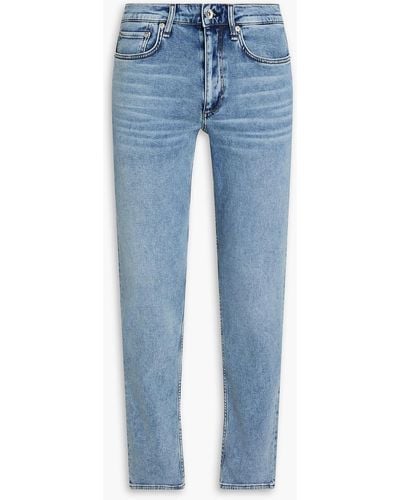 Rag & Bone Fit 2 jeans mit schmalem bein aus denim in ausgewaschener optik - Blau