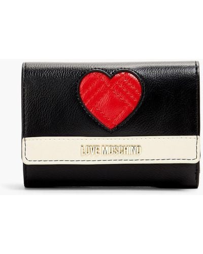 Love Moschino Portemonnaie aus gestepptem kunstleder - Rot