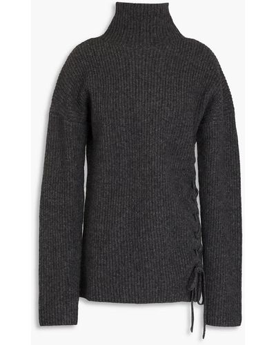 Altuzarra Cable-knit Merino Wool-blend Turtleneck Jumper - Black