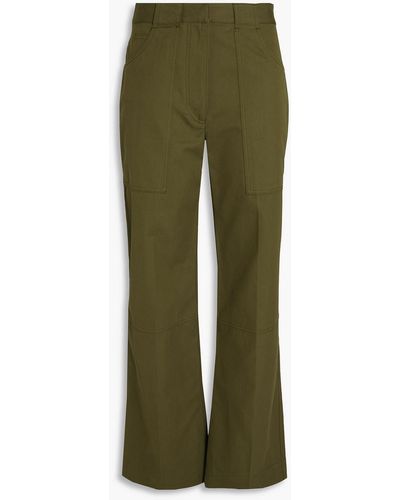 Victoria Beckham Cotton-canvas Cargo Pants - Green