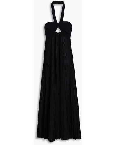 Khaite Annika Cutout Halterneck Midi Dress - Black