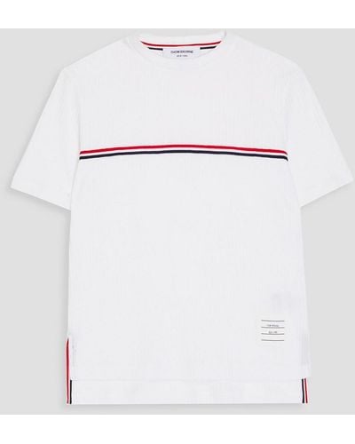 Thom Browne T-shirt aus baumwoll-jersey - Weiß