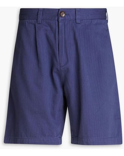 SMR Days Herringbone Cotton Shorts - Blue