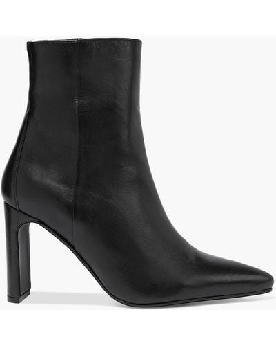 Iris & Ink Chloé Leather Ankle Boots - Black