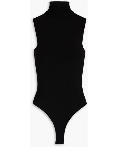 Zeynep Arcay Knitted Turtleneck Bodysuit - Black