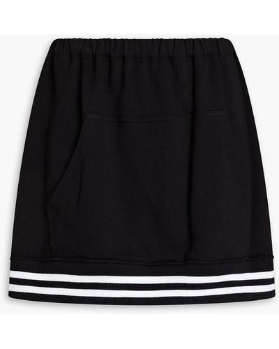 RED Valentino French Cotton-terry Mini Skirt - Black