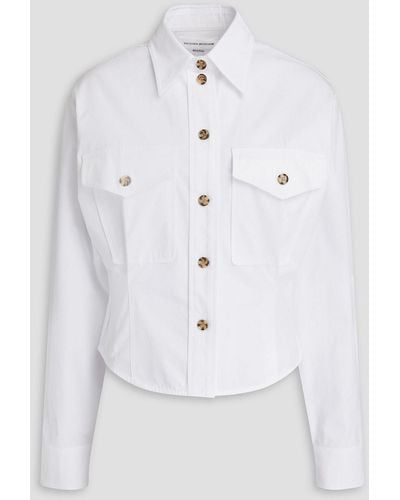 Victoria Beckham Cotton-blend Poplin Shirt - White
