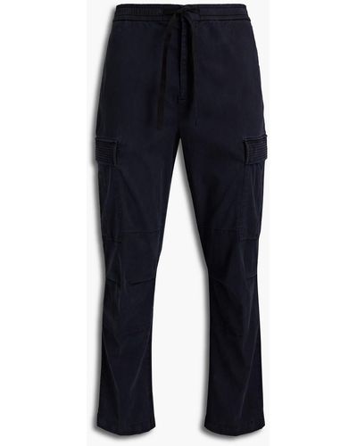 Officine Generale Jay Washed Lyocell-blend Twill Cargo Pants - Blue