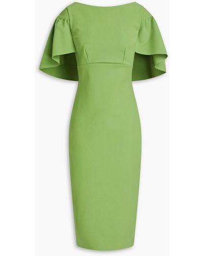 La Petite Robe Di Chiara Boni Aniela Cape-effect Scuba Dress - Green