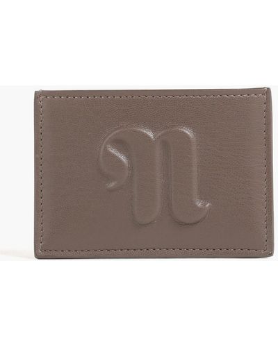 Nanushka Logo-embossed Faux Leather Cardholder - Brown
