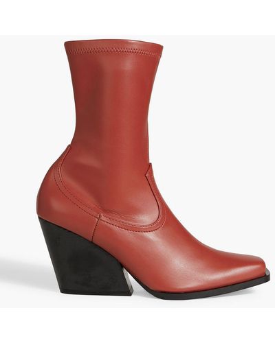 Stella McCartney Cowboy Faux Leather Boots - Red