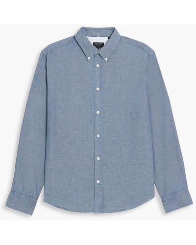 Rag & Bone Tomlin Cotton Oxford Shirt - Blue