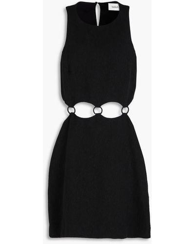 Ba&sh Cutout Embellished Cotton-crepon Mini Dress - Black