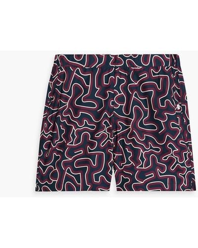 Derek Rose Maui Mid-length Printed Swim Shorts - Purple