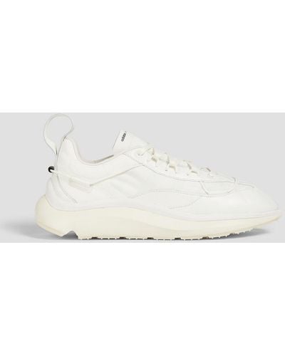 Y-3 Shiku Run Shell And Leather Sneakers - White