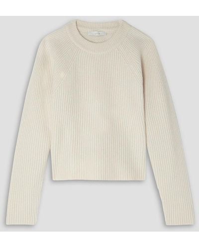 LVIR Cutout Ribbed Wool And Cashmere-blend Sweater - White