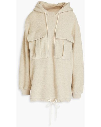 By Malene Birger Wool, Cotton And Linen-blend Terry Hoodie - Natural