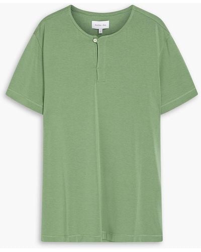 Hamilton and Hare Lyocell-blend Jersey Pyjama Top - Green