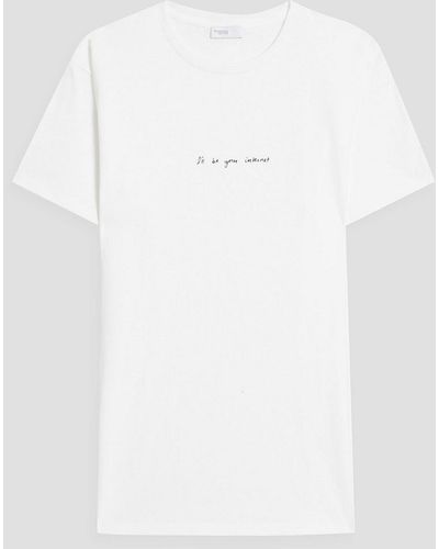 Rosetta Getty Natasha Printed Cotton-jersey T-shirt - White
