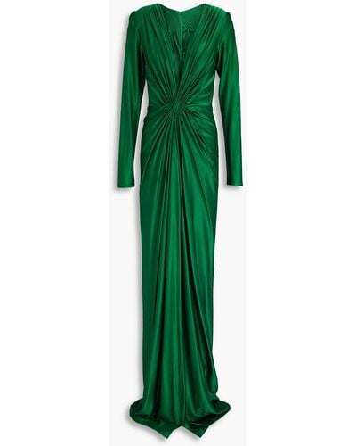 Costarellos Twisted Jersey Gown - Green