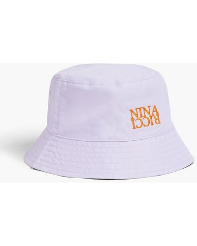 Nina Ricci Embroidered Shell Bucket Hat - Purple
